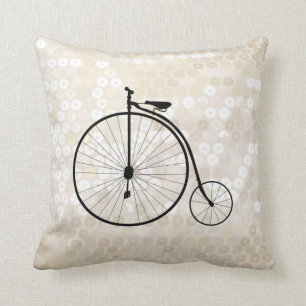 Vintages Penny-Farthing Fahrrad Kissen