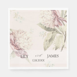 Vintages Peony Botanic Kunst Serviette
