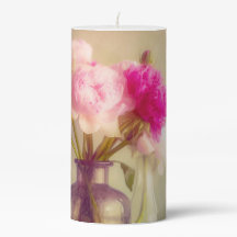 Vintages Peony Bouquet in Glass Vases