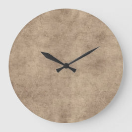 Vintages Pergament Vorgeschichte Papier kundenspez Große Wanduhr