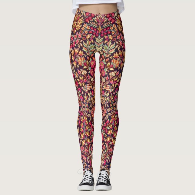 Vintages Perser-Rug-Muster Leggings (Vorderseite)