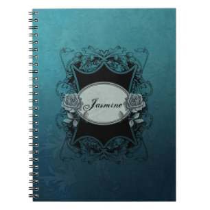 Vintages Personalisiertes Blau Notizblock
