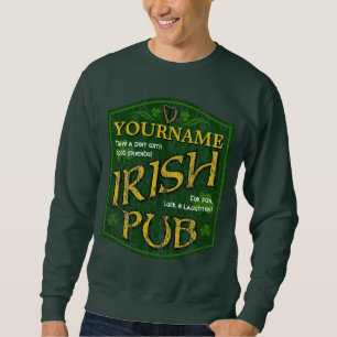 Vintages personalisiertes irisches sweatshirt