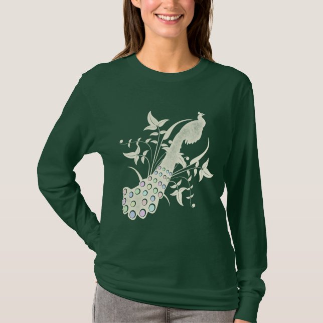 Vintages Pfauen T-Shirt (Vorderseite)