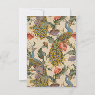 Vintages Pfauenmuster Farbenfrohe Kunst