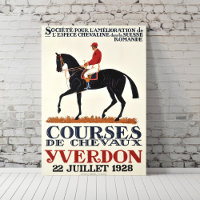 Vintages Pferderennen Derby Poster Reitsport