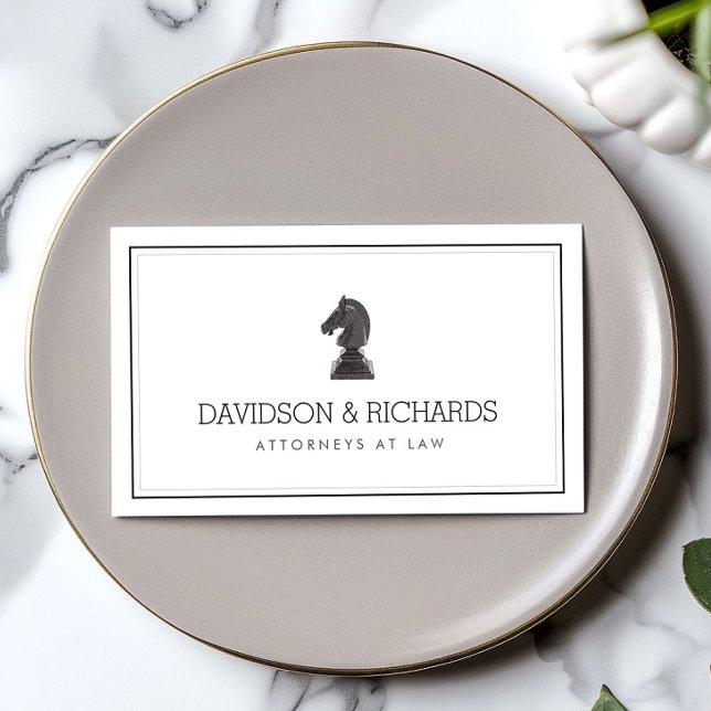 Vintages Pferderitter Schachstück Beruflich Visitenkarte (Von Creator hochgeladen)