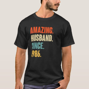 Vintages Phantastisches Ehemann seit 1986 36 Weddi T-Shirt