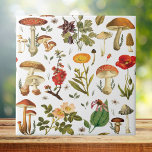 Vintages Pilz- und Wildblume Nahtloses Muster Fliese<br><div class="desc">Bringen Sie Natur Schönheit Zuhause mit unserem Vintagen Pilz und Wildblume Seamless Muster Keramik Fliesen. Eine Touch von rustikaler Eleganz für Ihren Raum!</div>