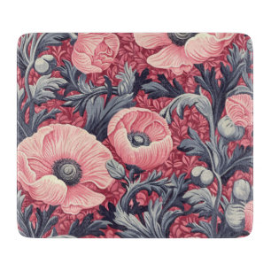 Vintages Pink Puppies Blumenglas Schneidebrett