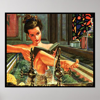 Vintages Pinup Girl in Bad 14"×11" Poster