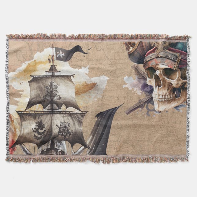 Vintages Piratenthema Decke (Vorderseite)