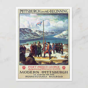 Vintages Pittsburgh am Anfang Postkarte