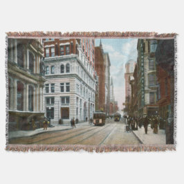 Vintages Pittsburgh, PA Throw Blanket Decke