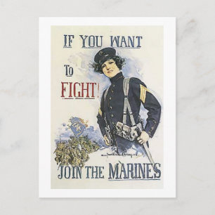Vintages Plakat für die Frauenförderung Postkarte