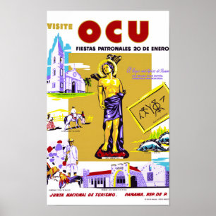 Vintages Plakat Panamas wieder hergestellt