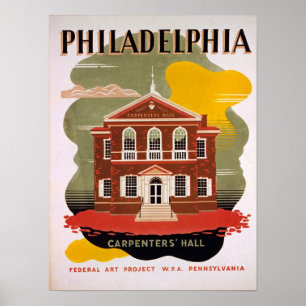 Vintages Plakat Philadelphias WPA
