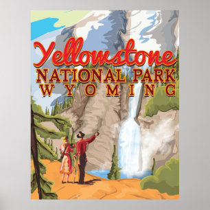 Vintages Plakat Yellowstone