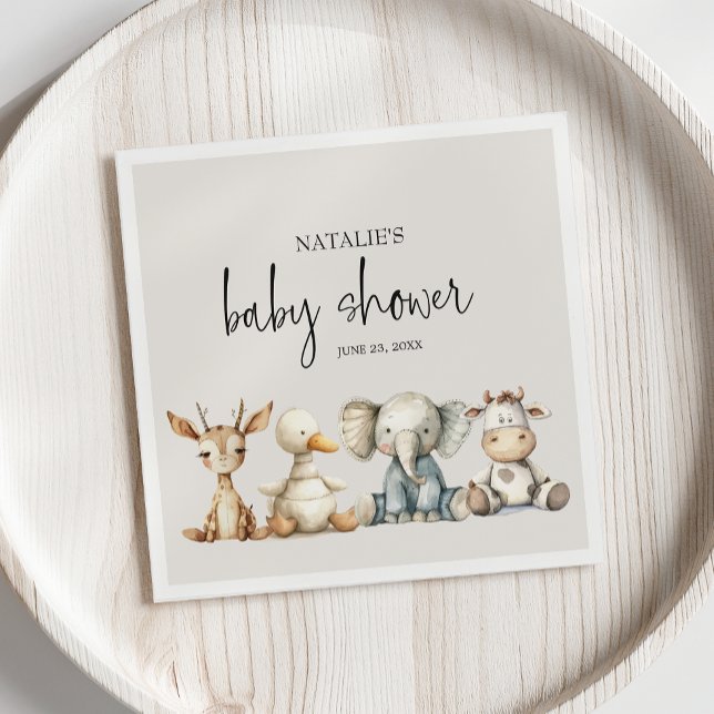 Vintages Plush Kinderzimmer Tiere Kinderdusche Nap Serviette (Von Creator hochgeladen)