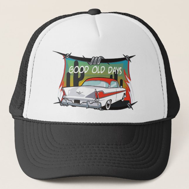 Vintages Plymouth 1957 Truckerkappe (Vorderseite)
