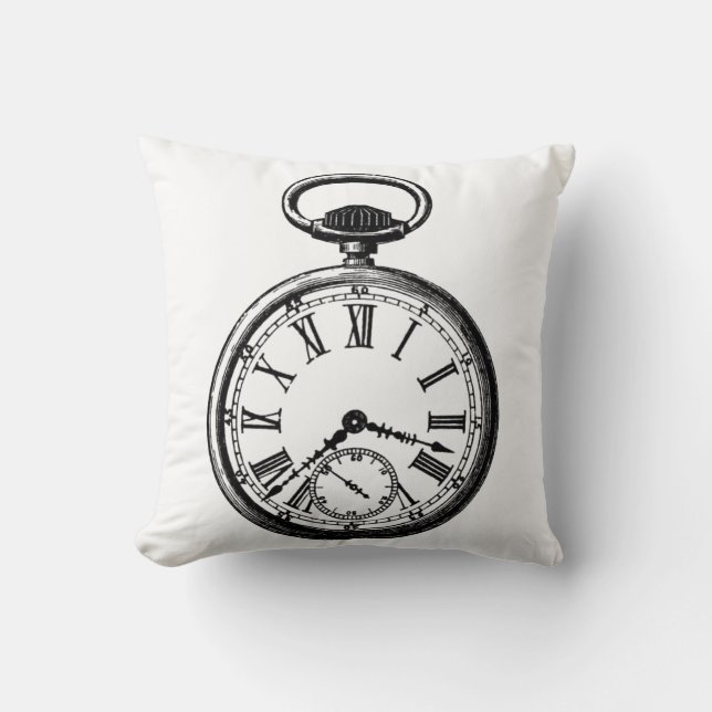 Vintages Pocket Watch Kissen (Vorderseite)