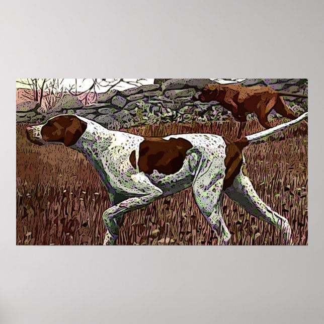 Vintages Pointer Poster (Vorne)