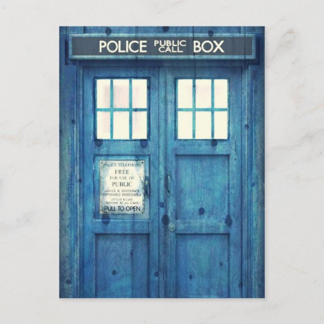 Vintages Polizeitelefon Öffentliche Anrufe Postkarte (Vorderseite)