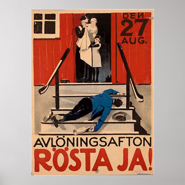 Vintages Polnisches Prohibition Poster 1922 Große  (Vorne)