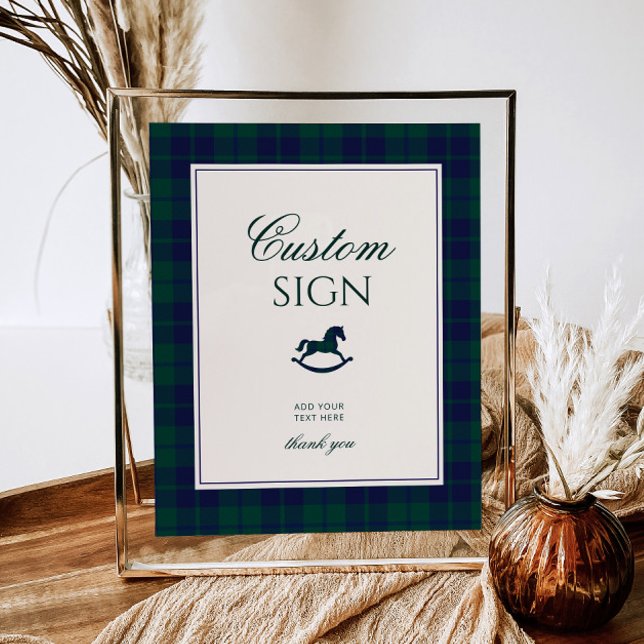 Vintages Polo Rocking Pferd Kariert Custom Poster (Von Creator hochgeladen)