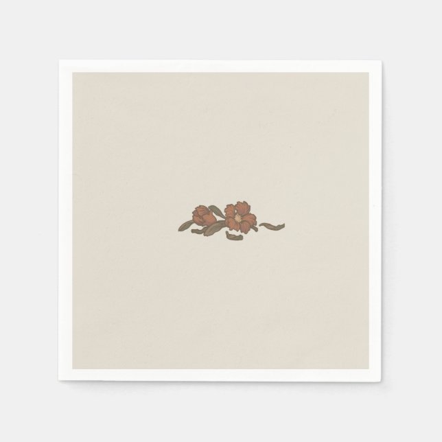 Vintages Pomegranat Serviette (Vorderseite)