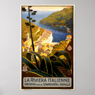 Vintages Portofino Reiseplakat Poster