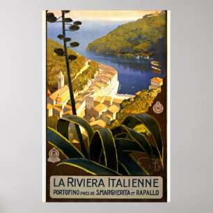Vintages Portofino Riviera Poster