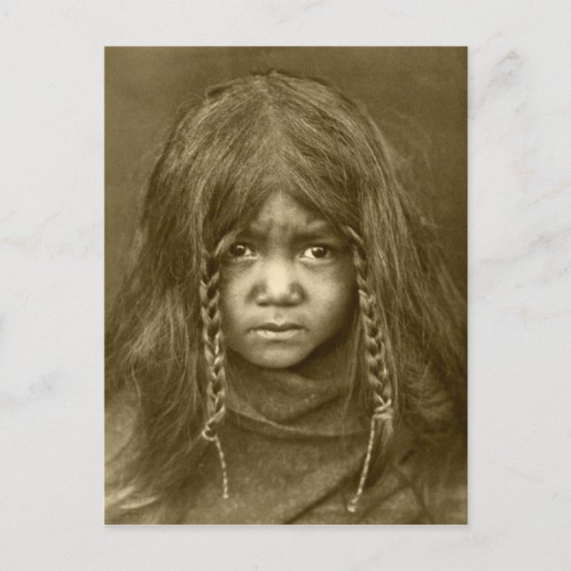 Vintages Portrait eines nativen Amerikanischen Ure Postkarte (Vorderseite)