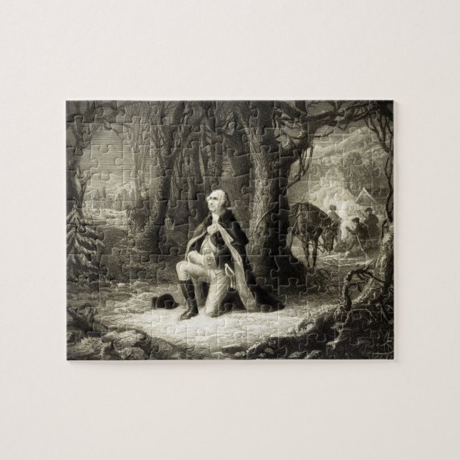 Vintages Portrait von George Washington Praying (Horizontal)