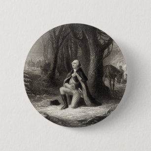 Vintages Portrait von George Washington Praying Button
