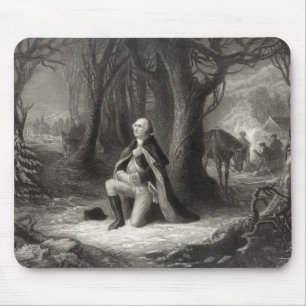 Vintages Portrait von George Washington Praying Mousepad
