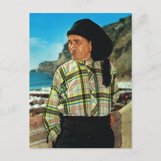 Vintages Portugal, Nazare, Fischer Postkarte (Vorderseite)