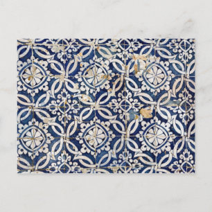 Vintages Portugiesisches Azulejo Postkarte