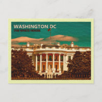 Vintages Post Card White House Washington DC