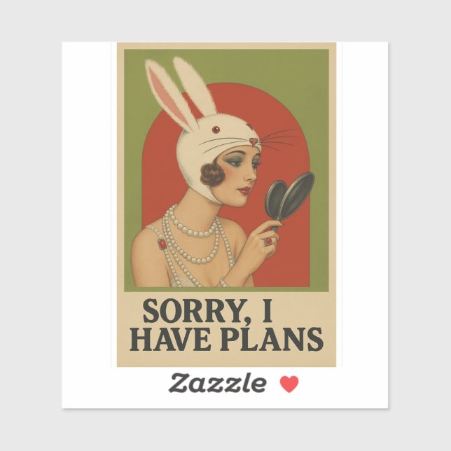 Vintages Poster Aufkleber (Blatt)