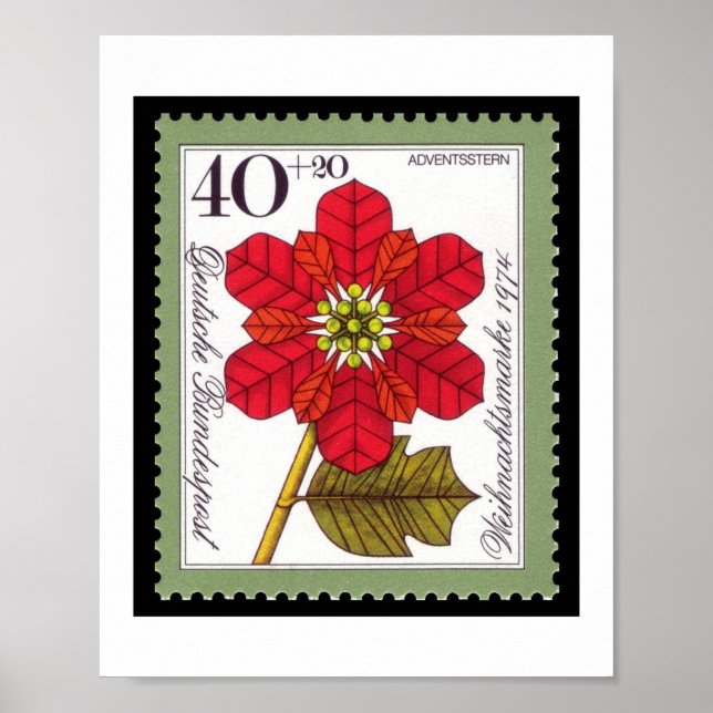 Vintages Poster der deutschen Briefmarke (Vorne)