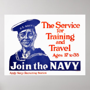 Vintages Poster der US-Marine