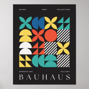 Vintages Poster für das Schwarze Bauhaus