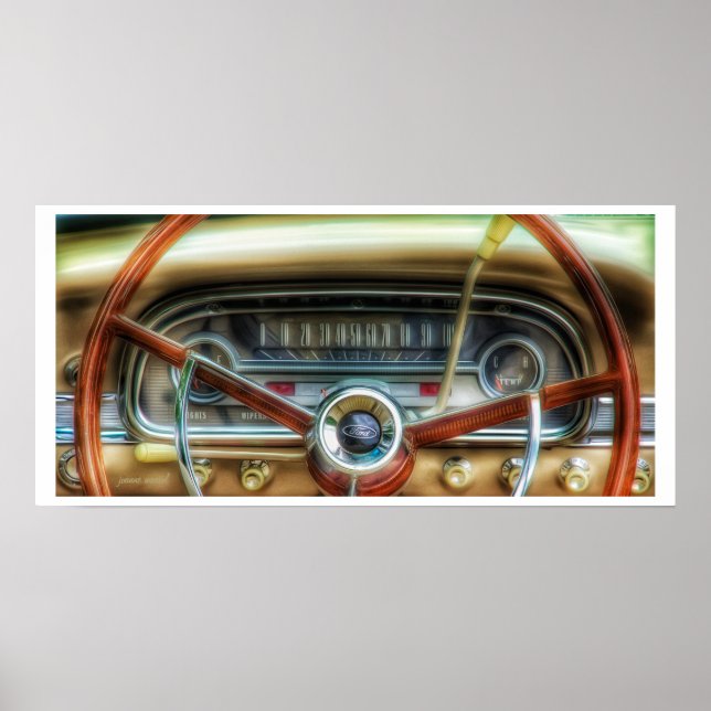 Vintages Poster-Print für das Cockpit Poster (Vorne)