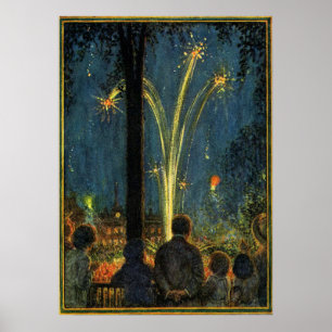 Vintages Poster vom 4. Juli