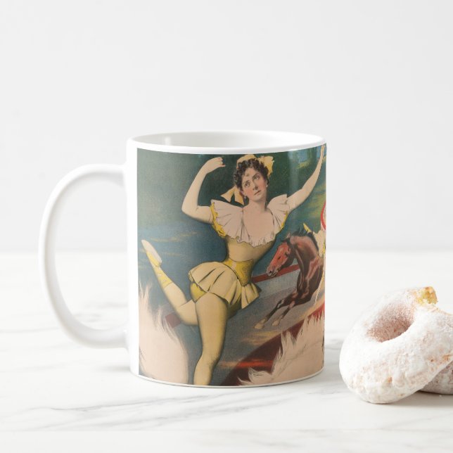 Vintages Poster von Miss Rose Meers Kaffeetasse (Mit Donut)