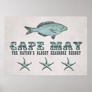 Vintages Poster zum Resort Cape May