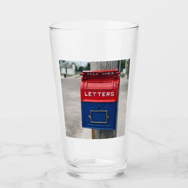 Vintages Postfach Glas (Vorderseite)