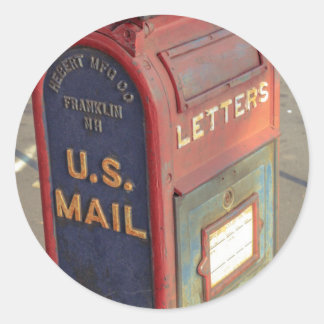 Vintages Postfach Runder Aufkleber