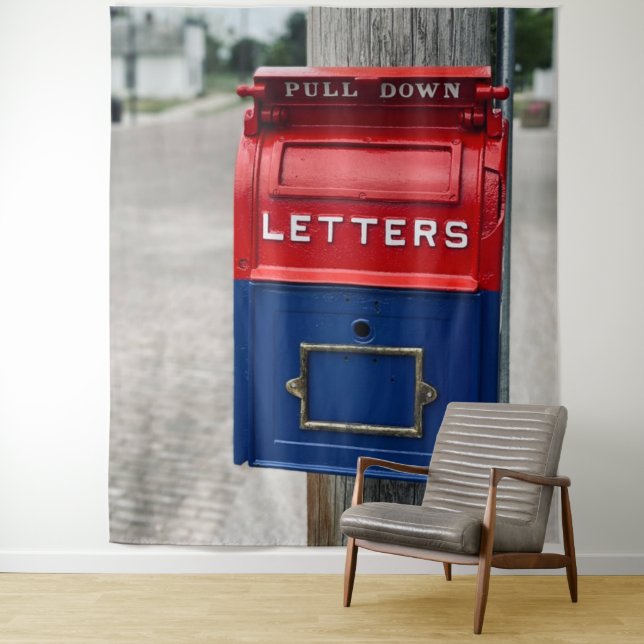 Vintages Postfach Wandteppich (Beispiel)